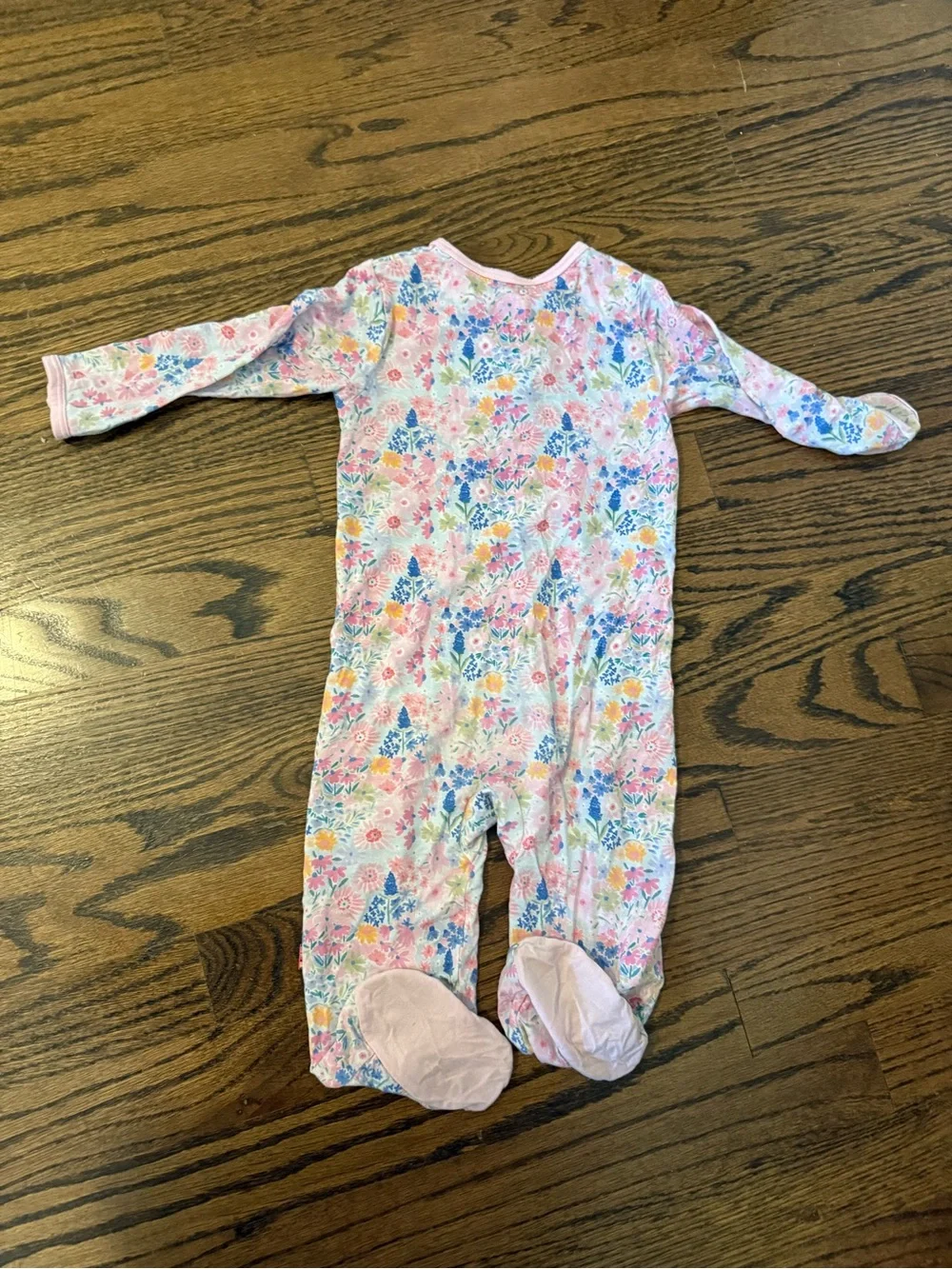 Magnetic Me Pink Floral Modal Magnetic Footie 6-9M